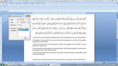 Al quran in microsoft word download